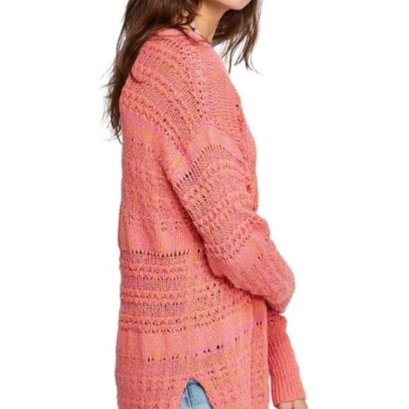 NWT Free People Hot Tropics V Neck Sweater - Picture 3 of 14